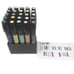 Lot 25 Vintage Chartpak AD Markers Assorted Colors Desktop Holder Architect NEW