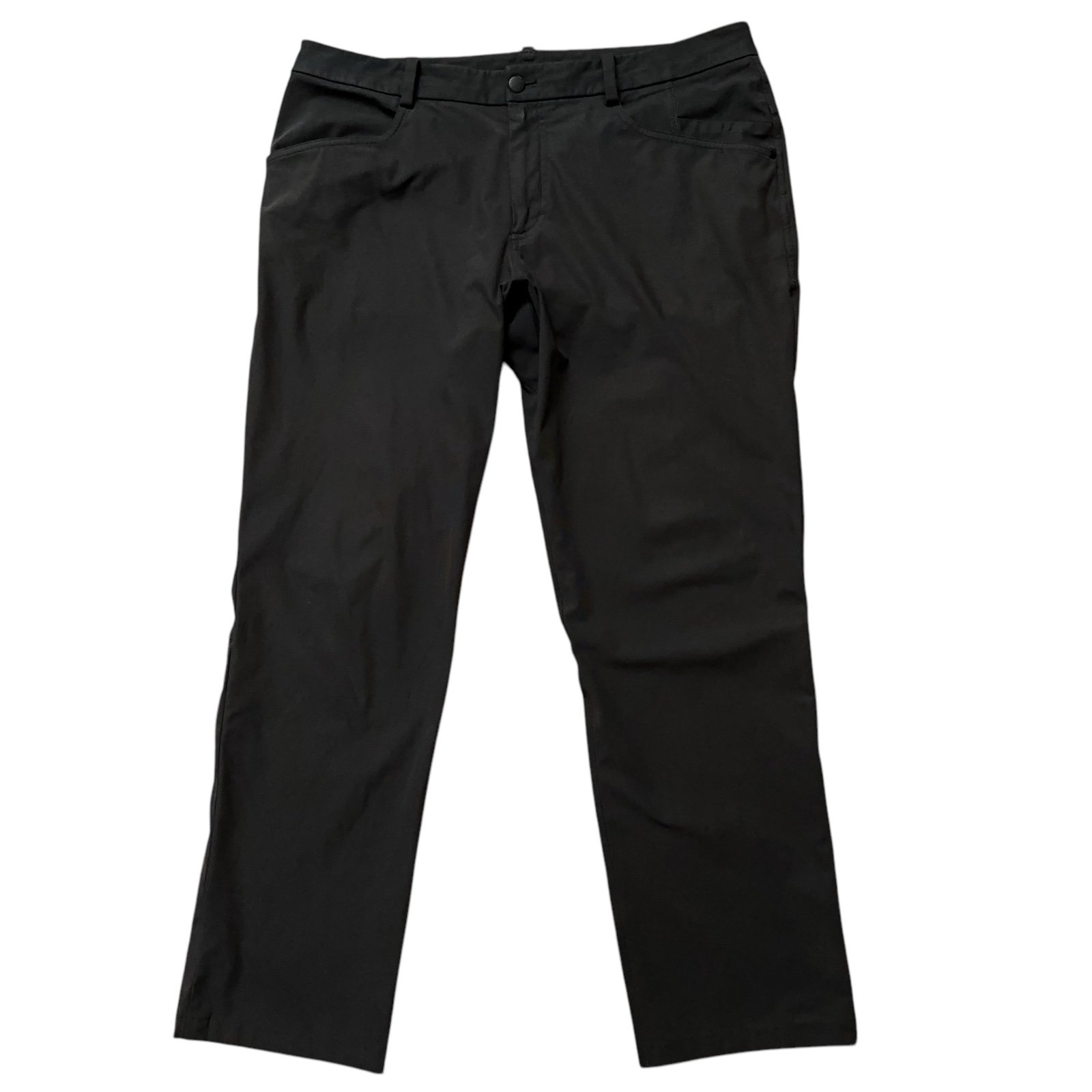 Lululemon Commission Pants Mens Size 36 Slim Fit 5-Pocket Warpstreme Gray