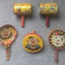 1950s Clown Tin Noisemaker Lot US Metal Toy MFG Co. Kirchhof NY USA Vintage VTG