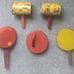 1950s Clown Tin Noisemaker Lot US Metal Toy MFG Co. Kirchhof NY USA Vintage VTG