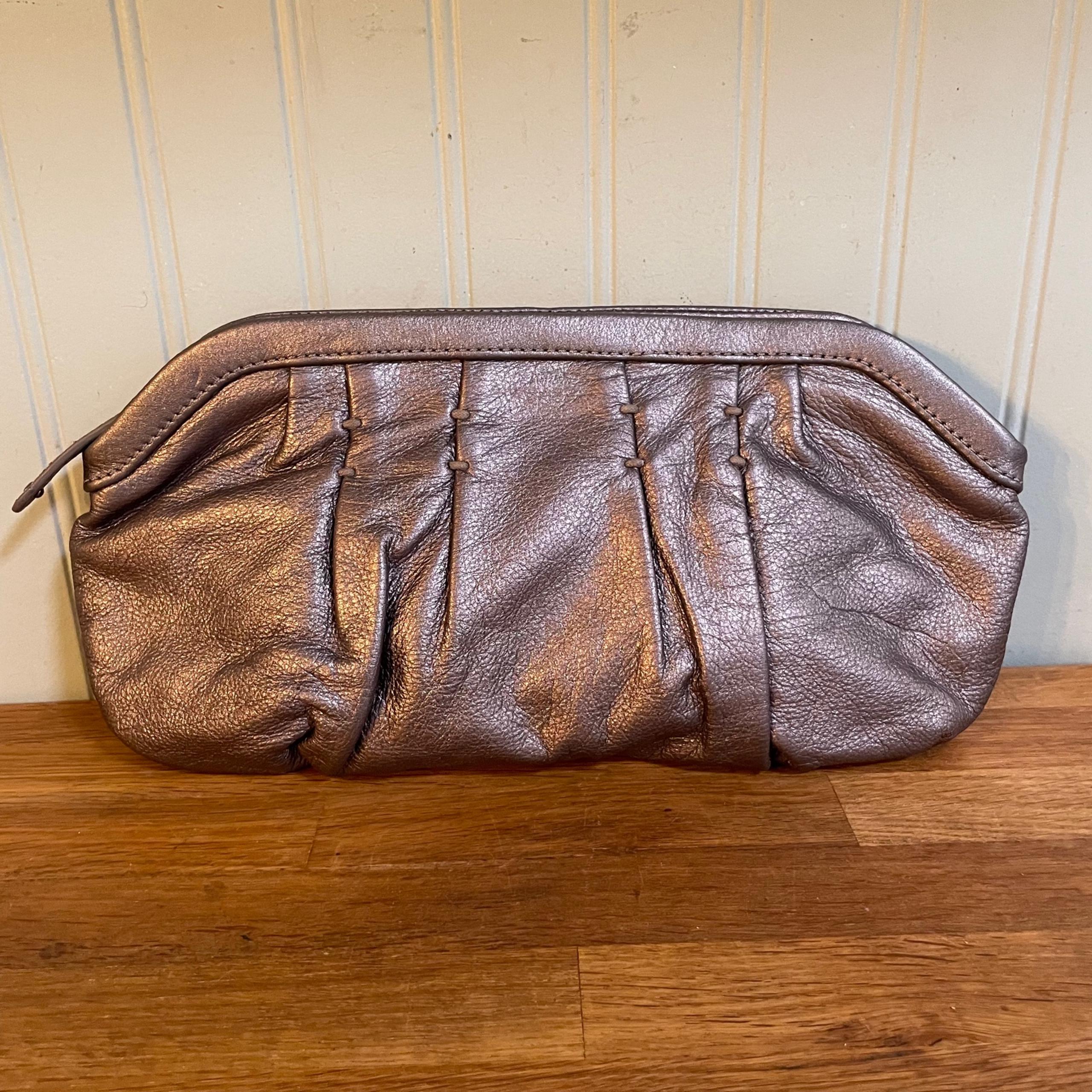Gap Metallic Leather Clutch