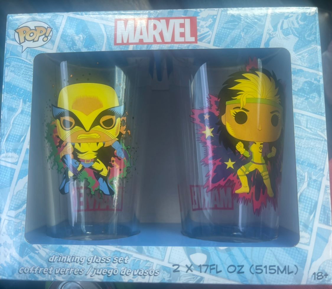 Funko Pop Marvel Glass Set