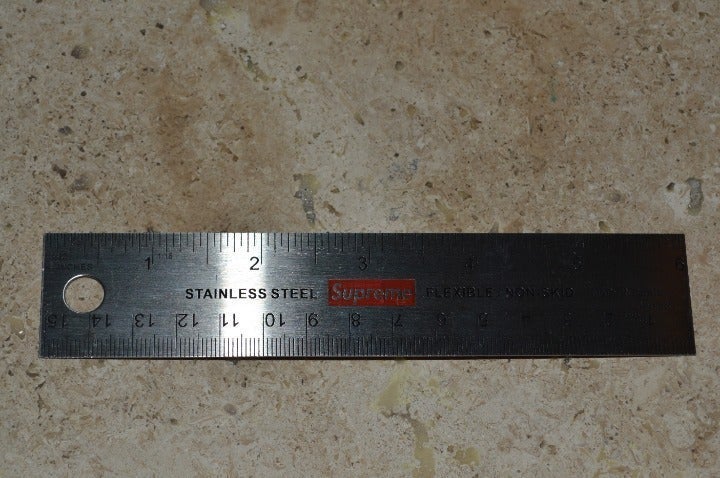 Super Rare Supreme Stainless Steel Box Logo Ruler