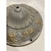 ANTIQUE Brass Art Nouveau Ceiling Hanging Light Tin 12” Base 1930
