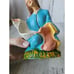Vintage fontanini paper mache Virgin Mary nativity village Xmas religious decor