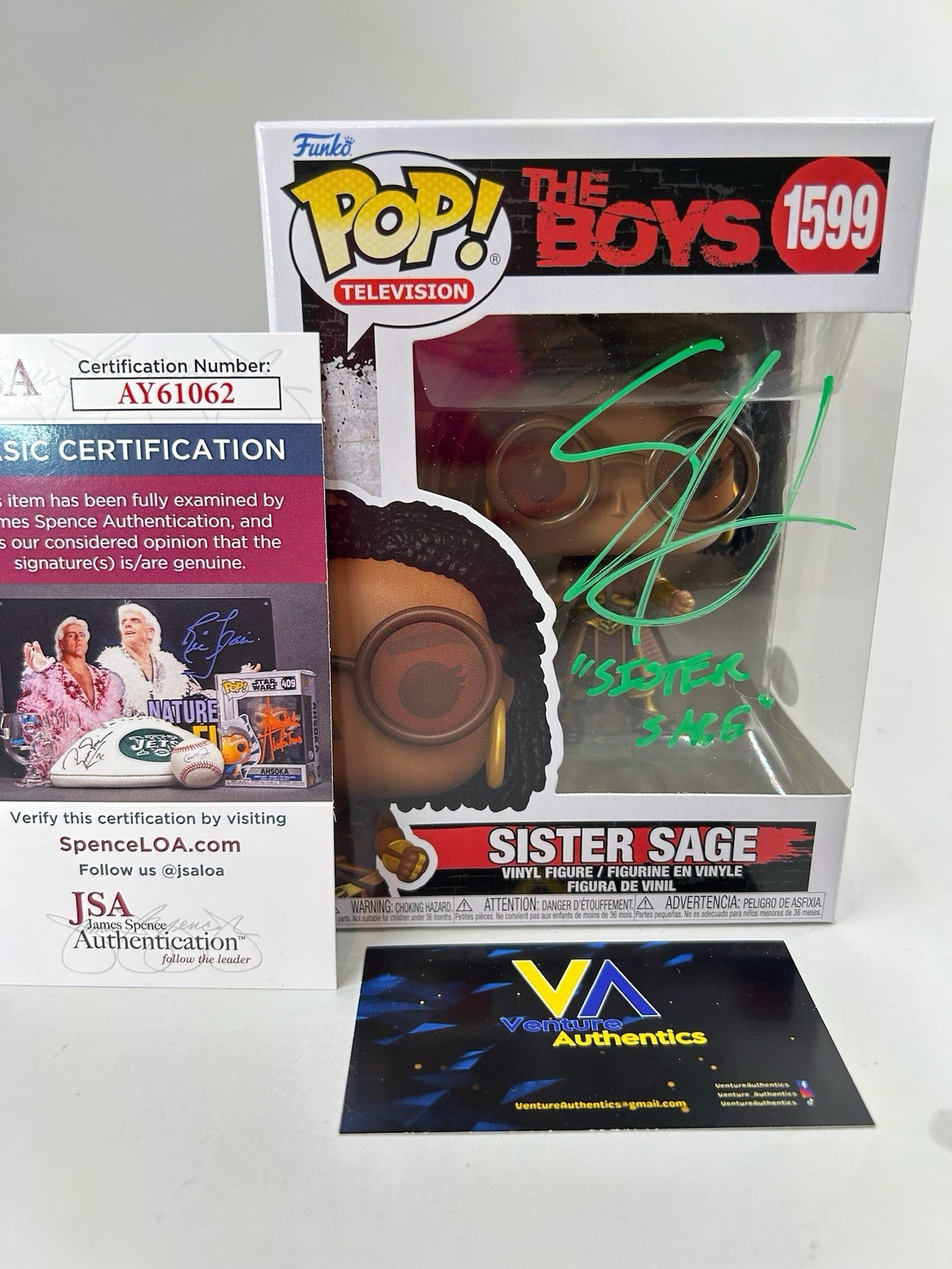 Susan Heyward Signed Sister Sage The Boys Funko Pop w/ JSA COA