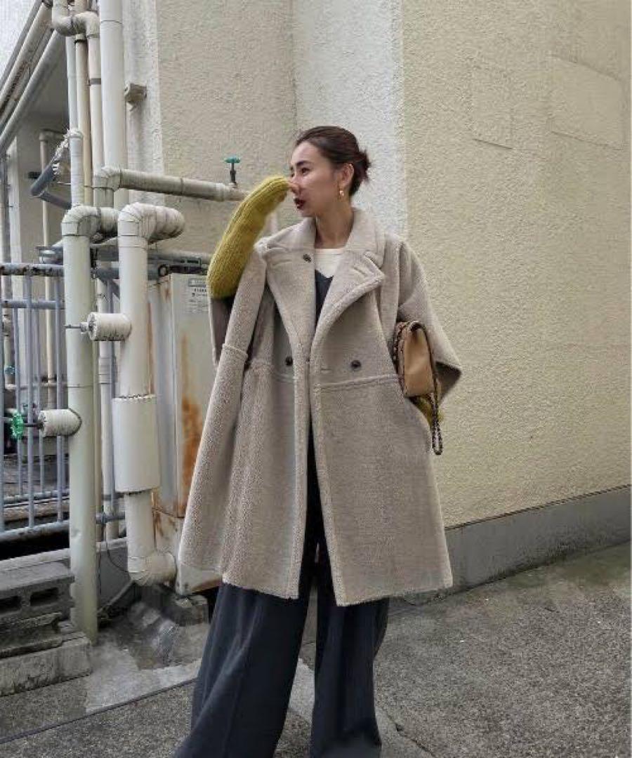 Ameri REVERSIBLE BOA PONCHO COAT