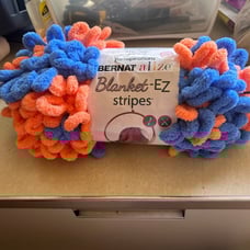 A lot of 5 new blanket-ez stripes yarn. 18 yards per item. Discotinued colors