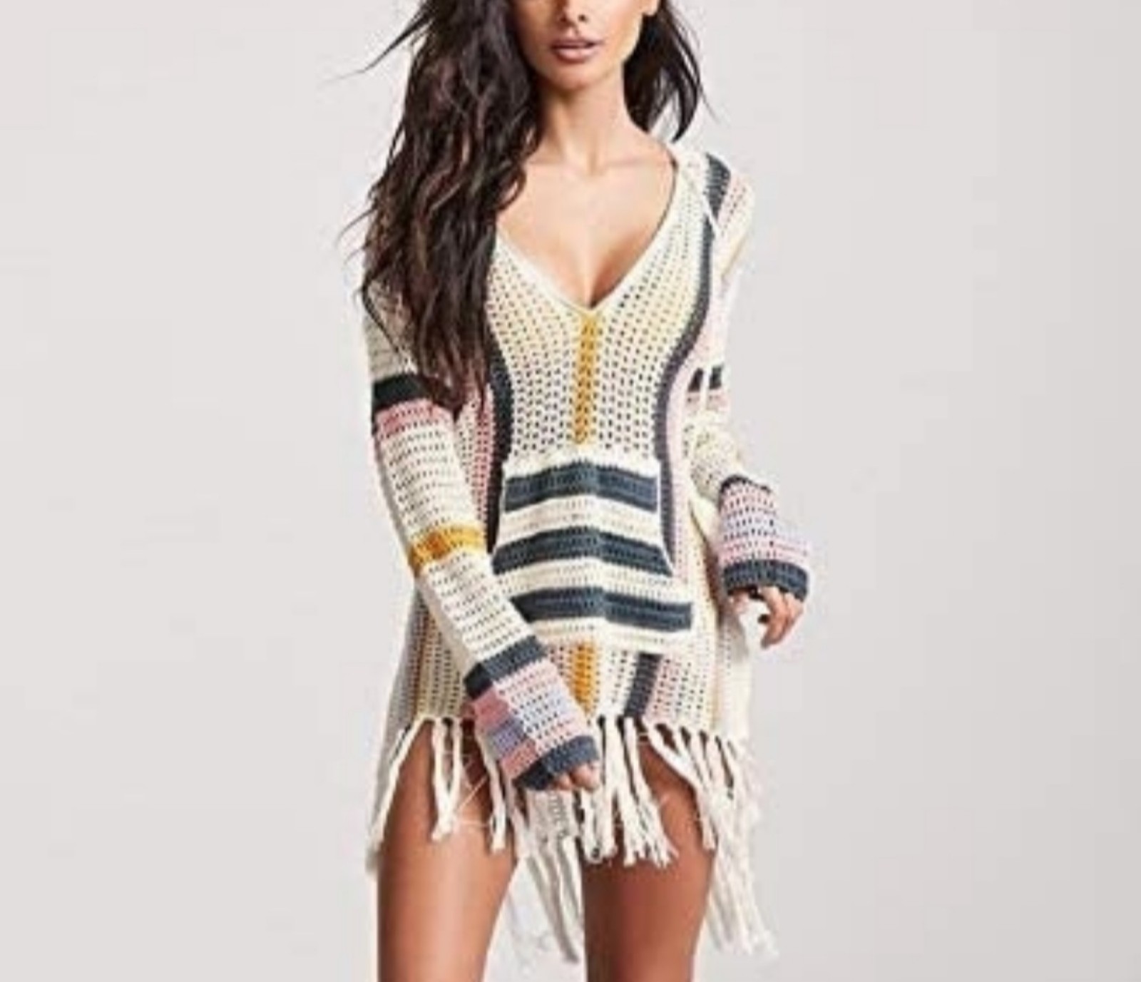Crochet Beach Dress/Cover Up - One Size - Great Condition