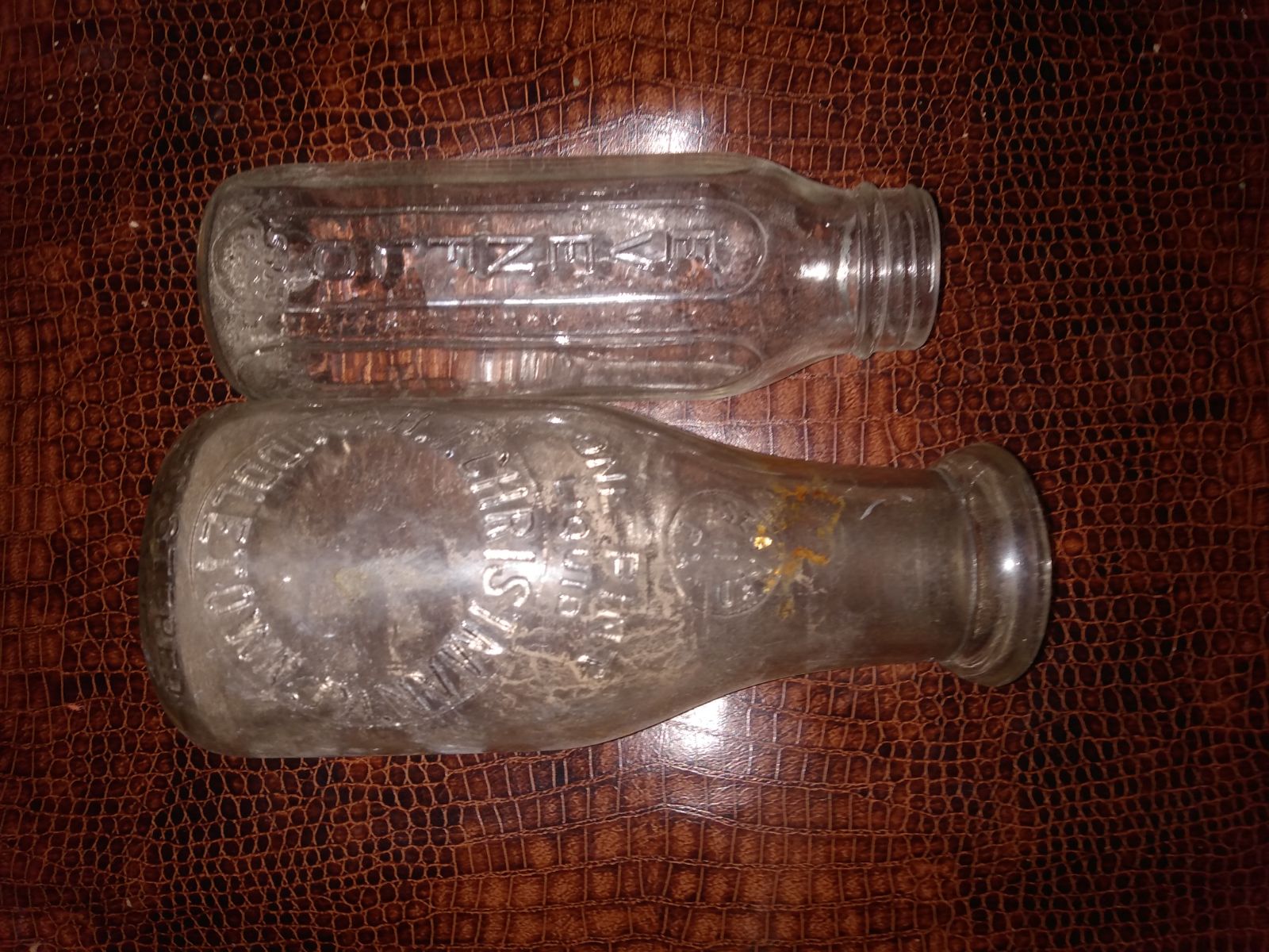 Baby milk bottle & old milk pint