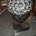 Black ceramic Buddha lamp no shade