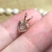 14kt gold heart diamond pendent, ladies gift CZ beautiful