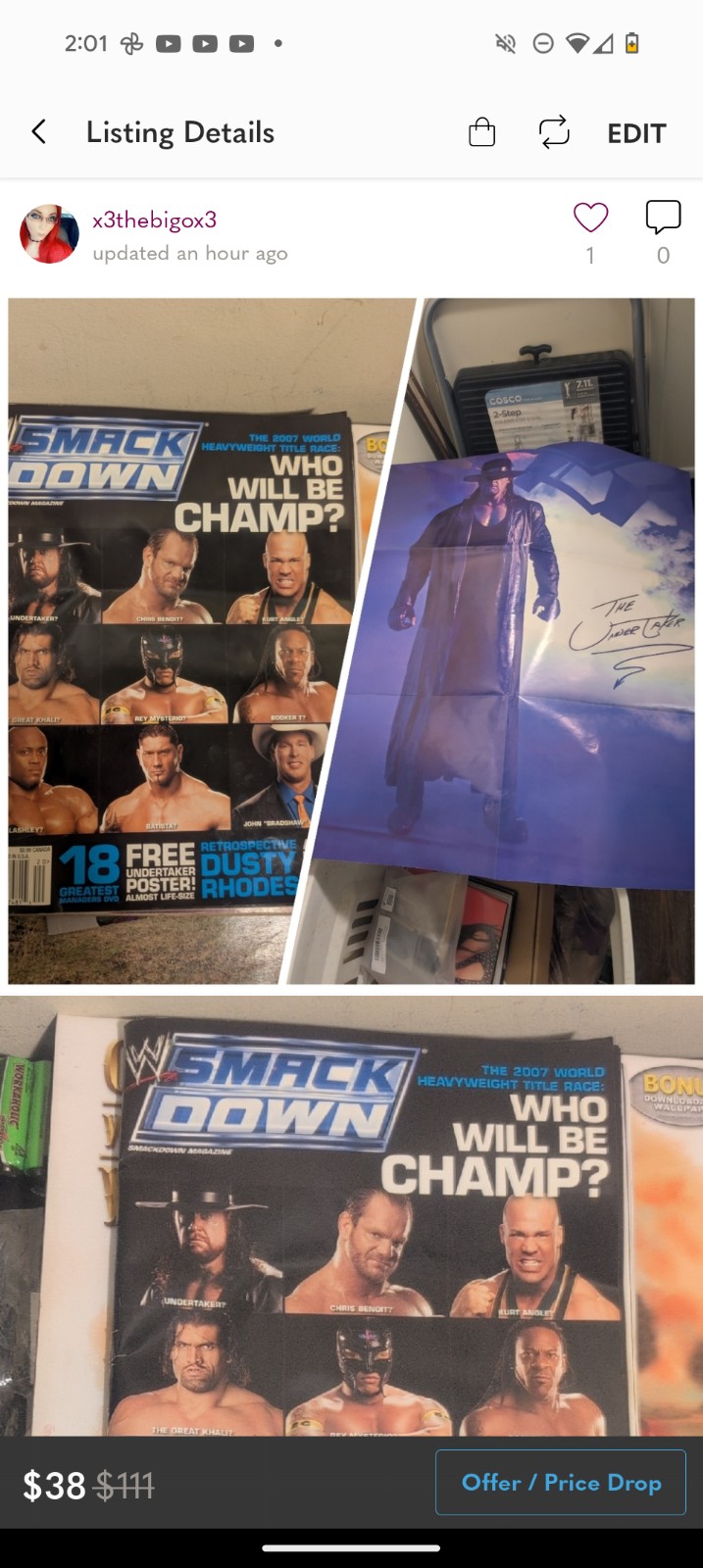 WWE Smackdown Magazine June 2006 Who Will Be Champ? W/ RARE UNDERTAKER POSTER