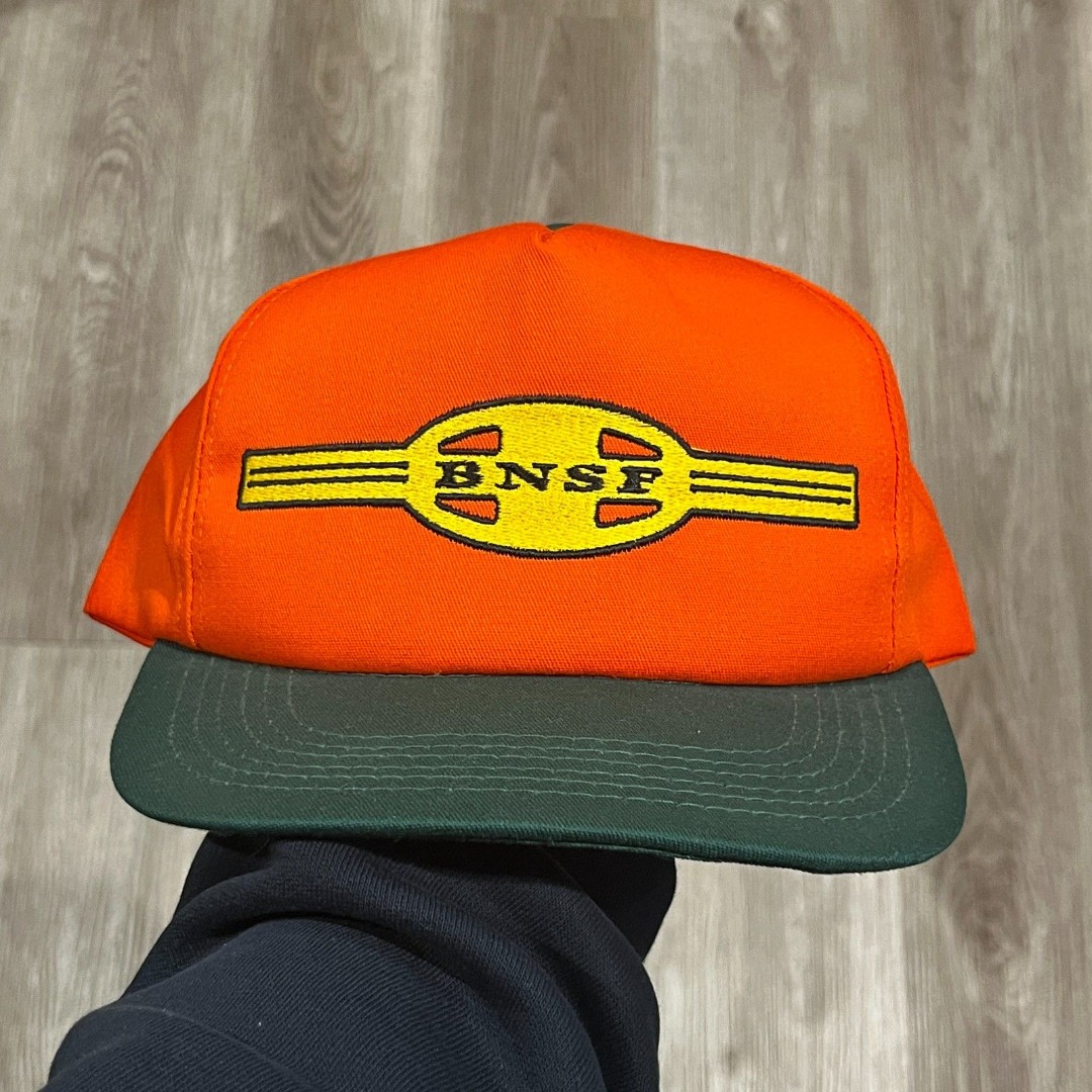 RARE Limited Edition Orange BNSF Hazmat Strapback Hat MSRP 120 Sold Out