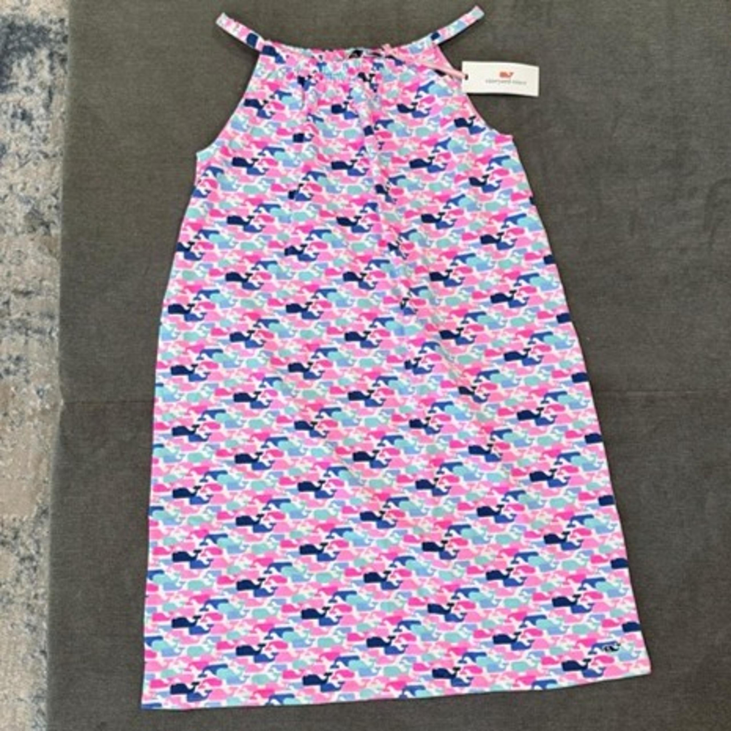 Vineyard Vines Girls XL (16) Multi-Whale Print Knit Dress – NWT
