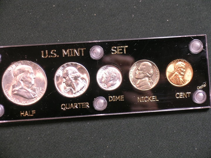1957 P BU Coin Year Set - Vintage - Mint - Capital Holder