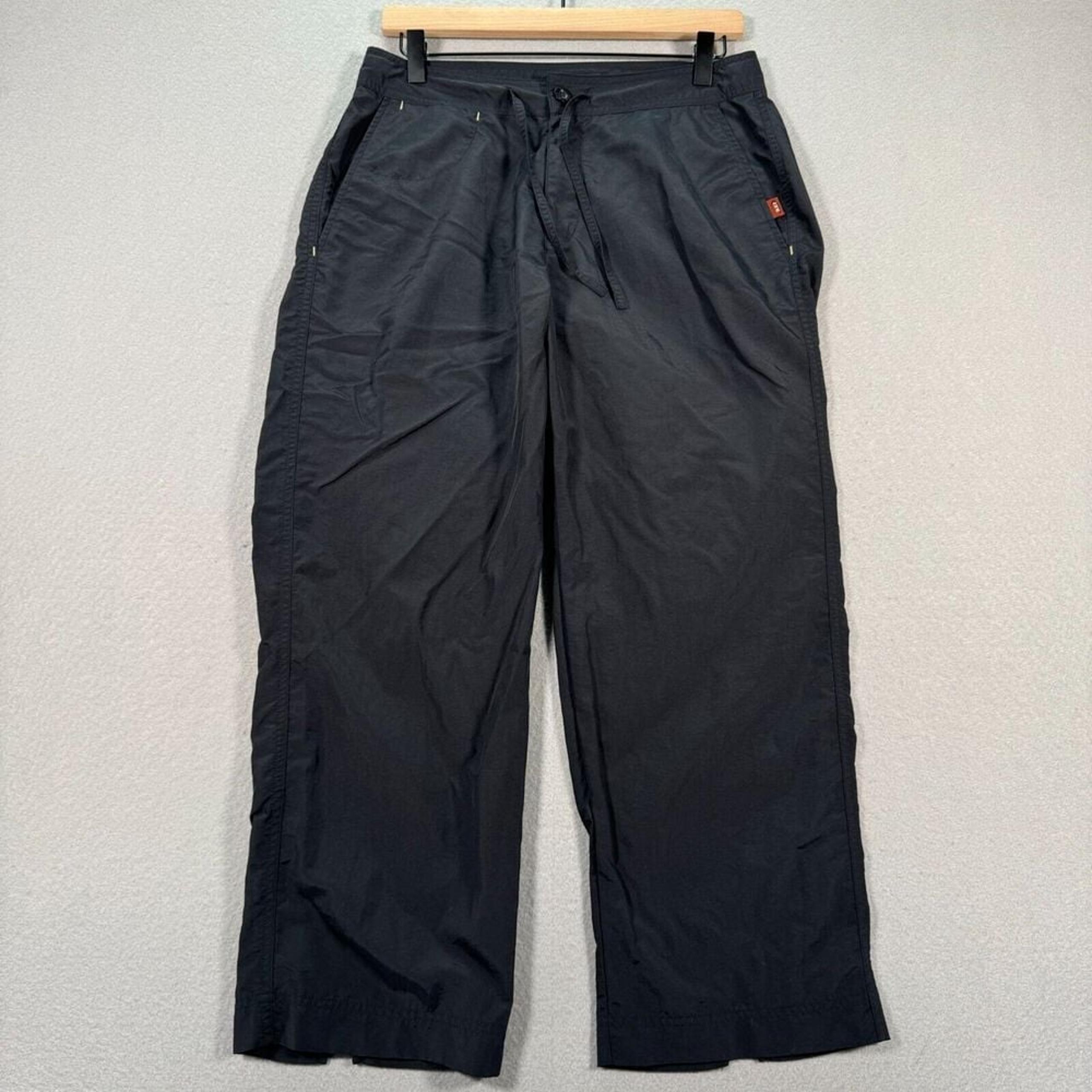REI Windbreaker Pants Womens 10 Black Nylon Hiking Outdoors UPF 50+ Lightweight