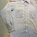 Vintage 70s Mr Leggs chambray shirt faded farm worn thin workwear medium