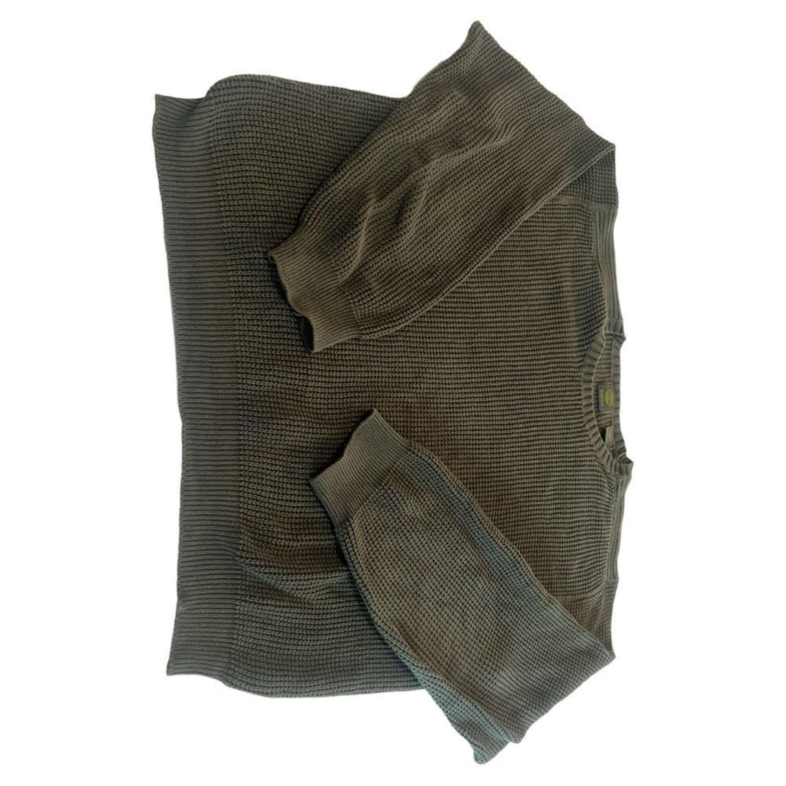 Timberland men's 2X XXL Waffle sweater loose fit hunter green big tall crewneck