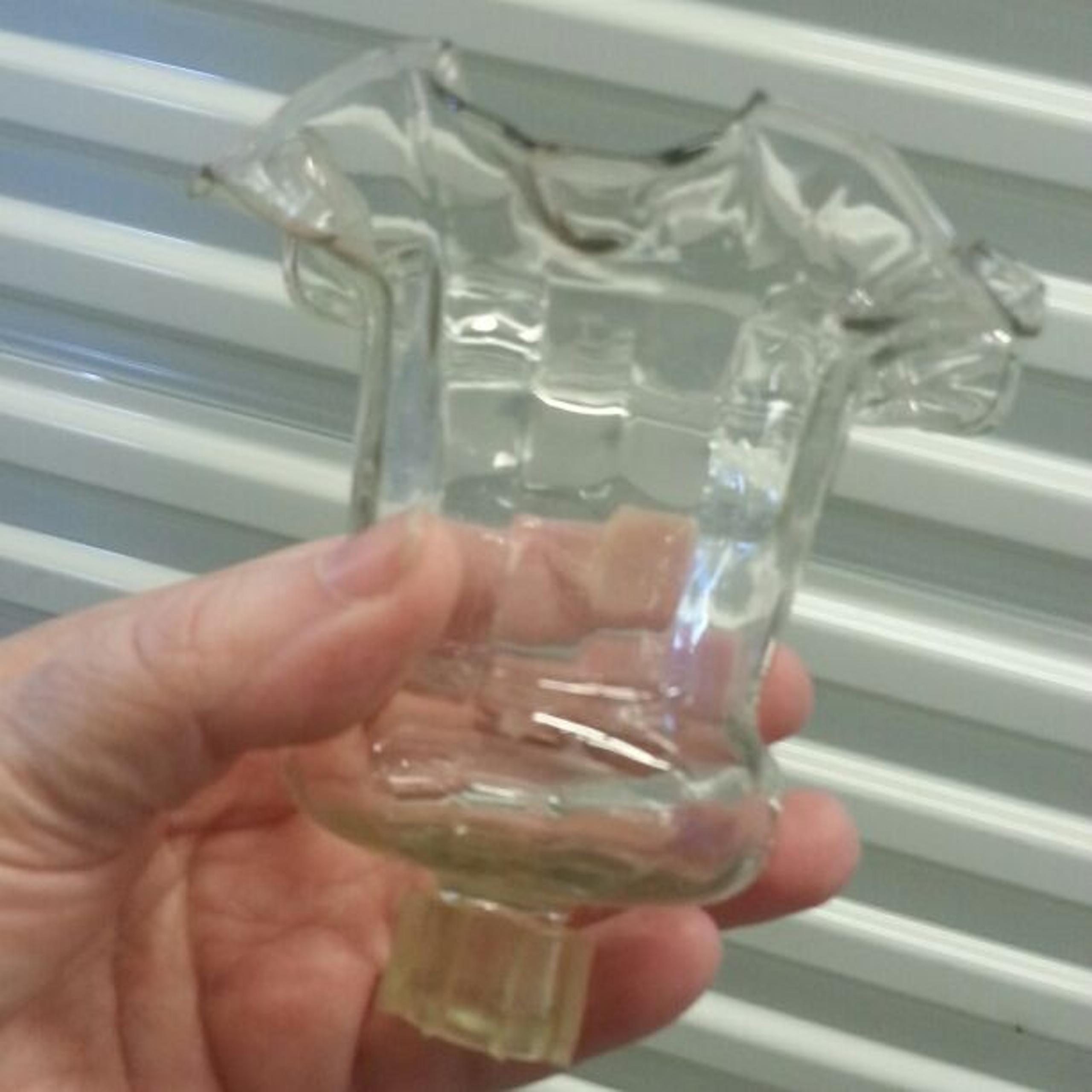 1 Clear Glass tulip shape candle holder
