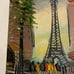 Eiffel Tower Signed Oil Painting small Canvas on Wood