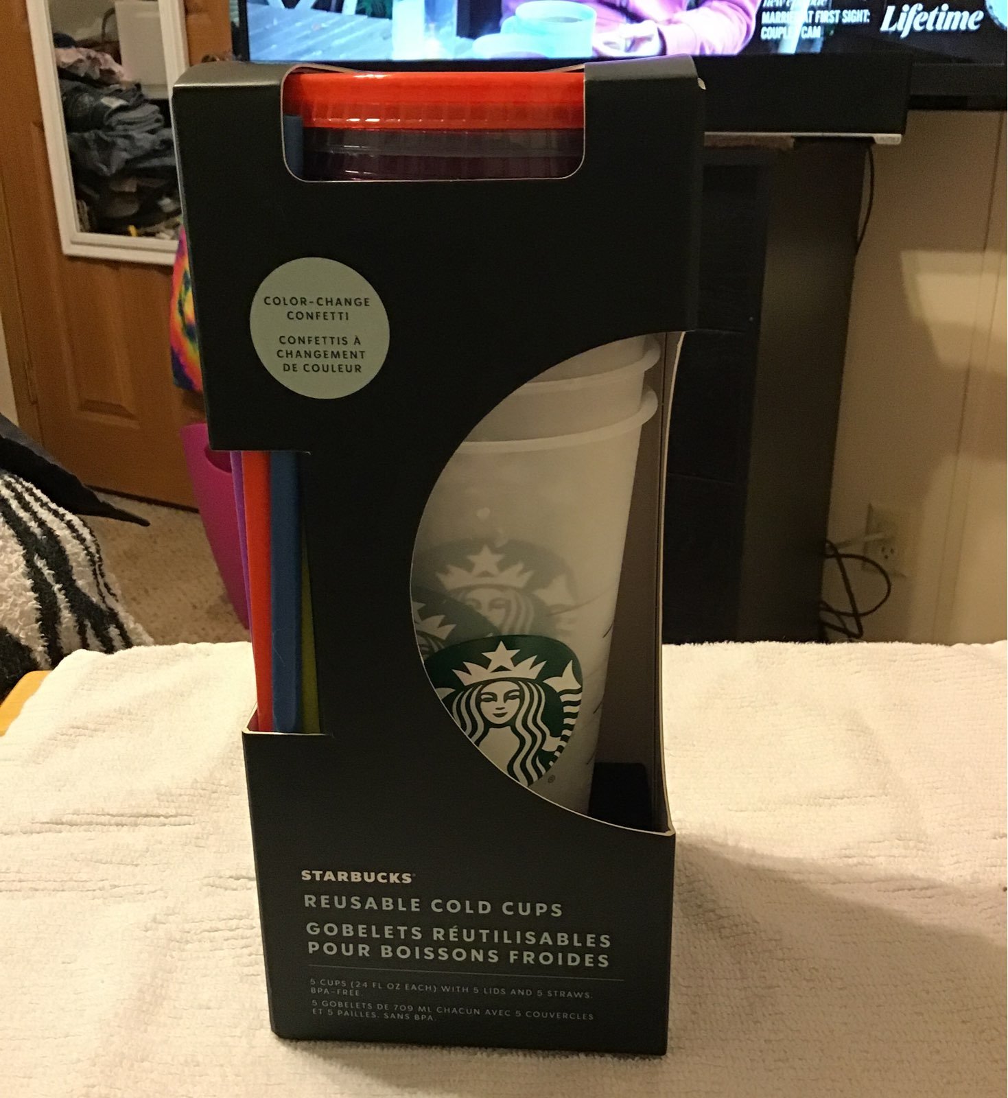 Starbucks Color Changing Cups confetti