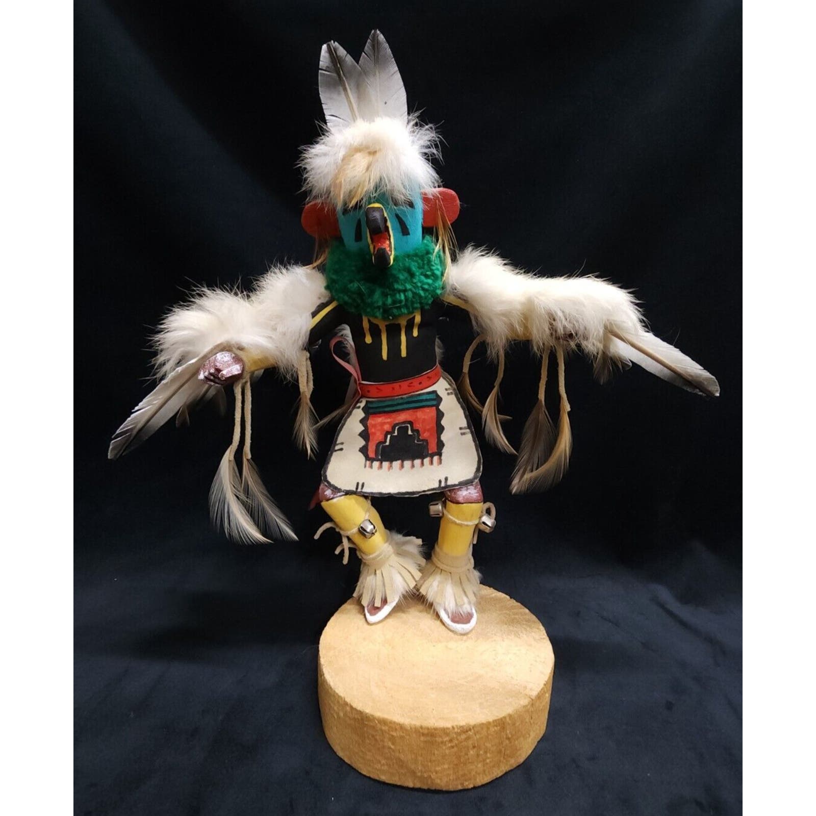 Tall Eagle Dancer Kachina Doll Native American Indian Handmade Carved Signed