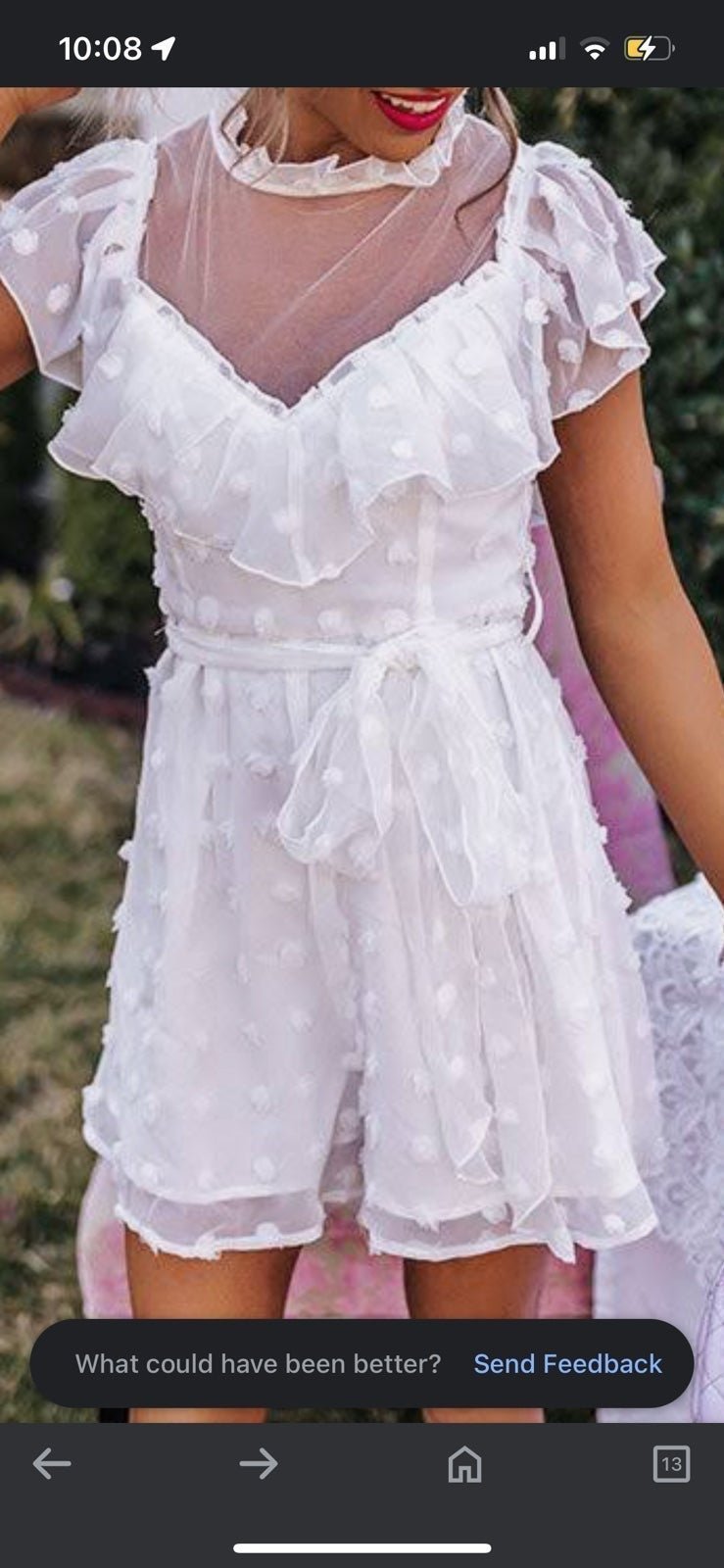 Impressions Brand Beautiful White Romper (NWT)