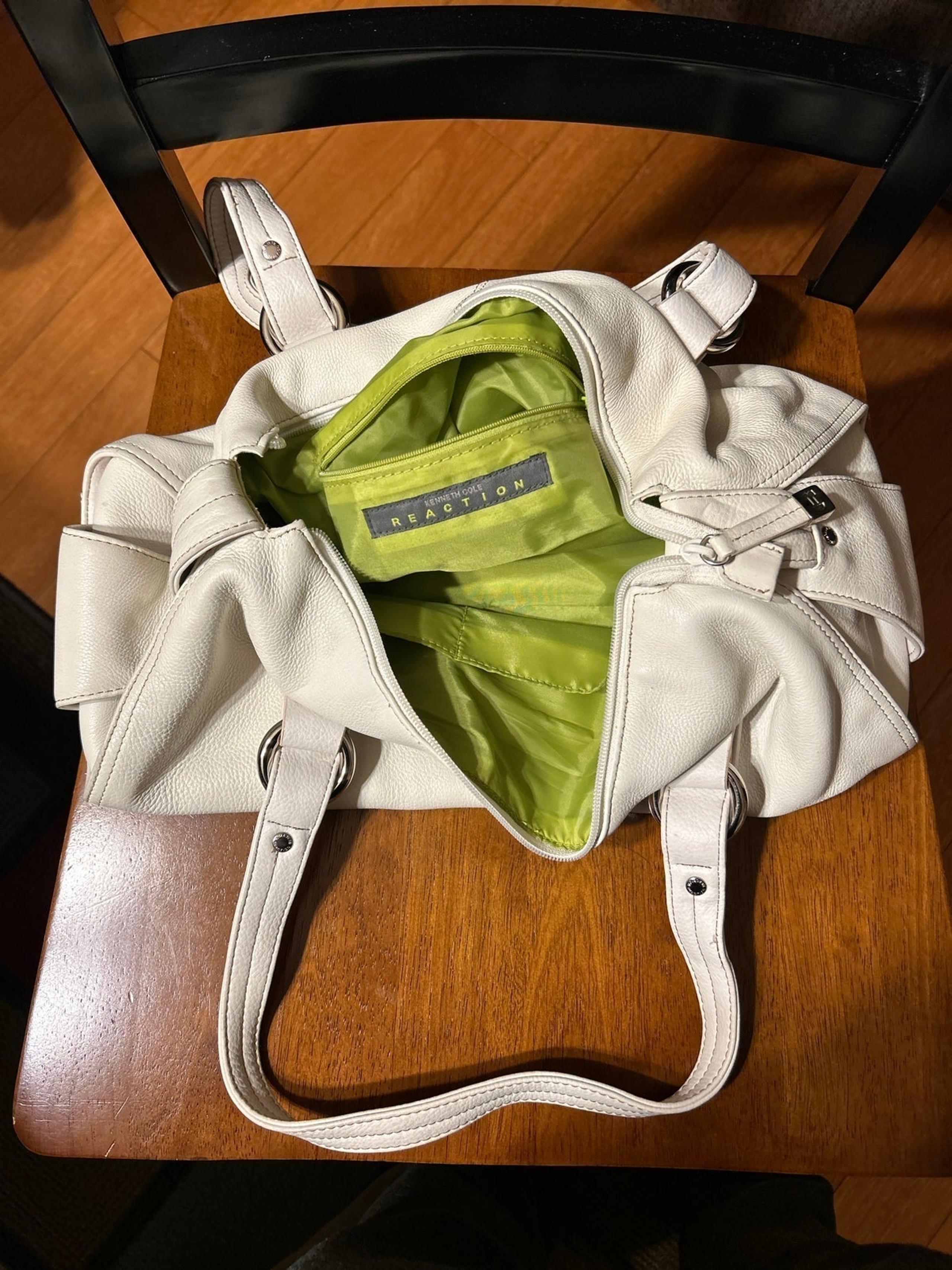 Kenneth Cole Reaction white leather bag