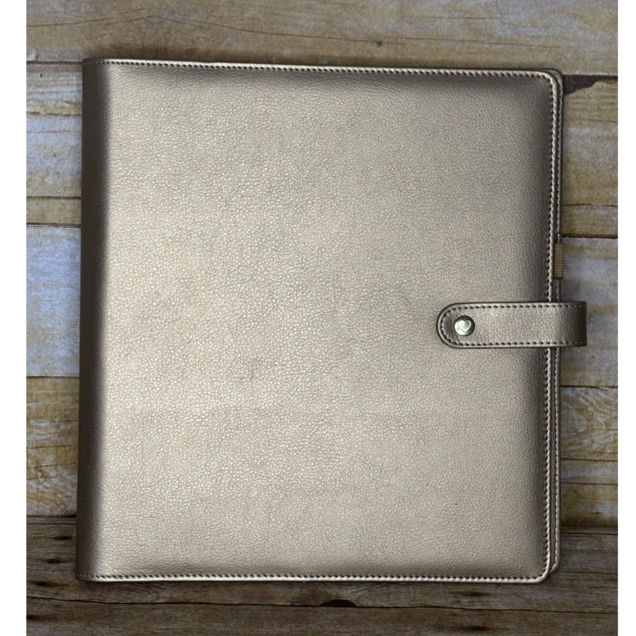THE HAPPY PLANNER BIG GOLD FAUX LEATHER DELUXE COVER FOR BIG HAPPY PLANNER