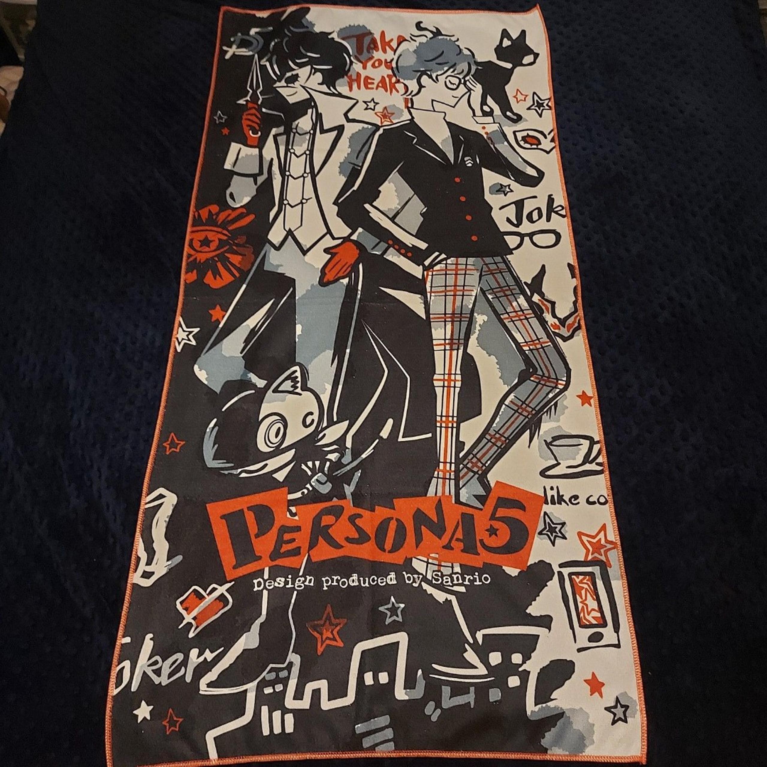 Persona 5 Royal Sanei Collab Premium Bath Towel Display Fabric Tapestry Anime
