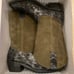 Suede/Snake Print Cowgirl Boots