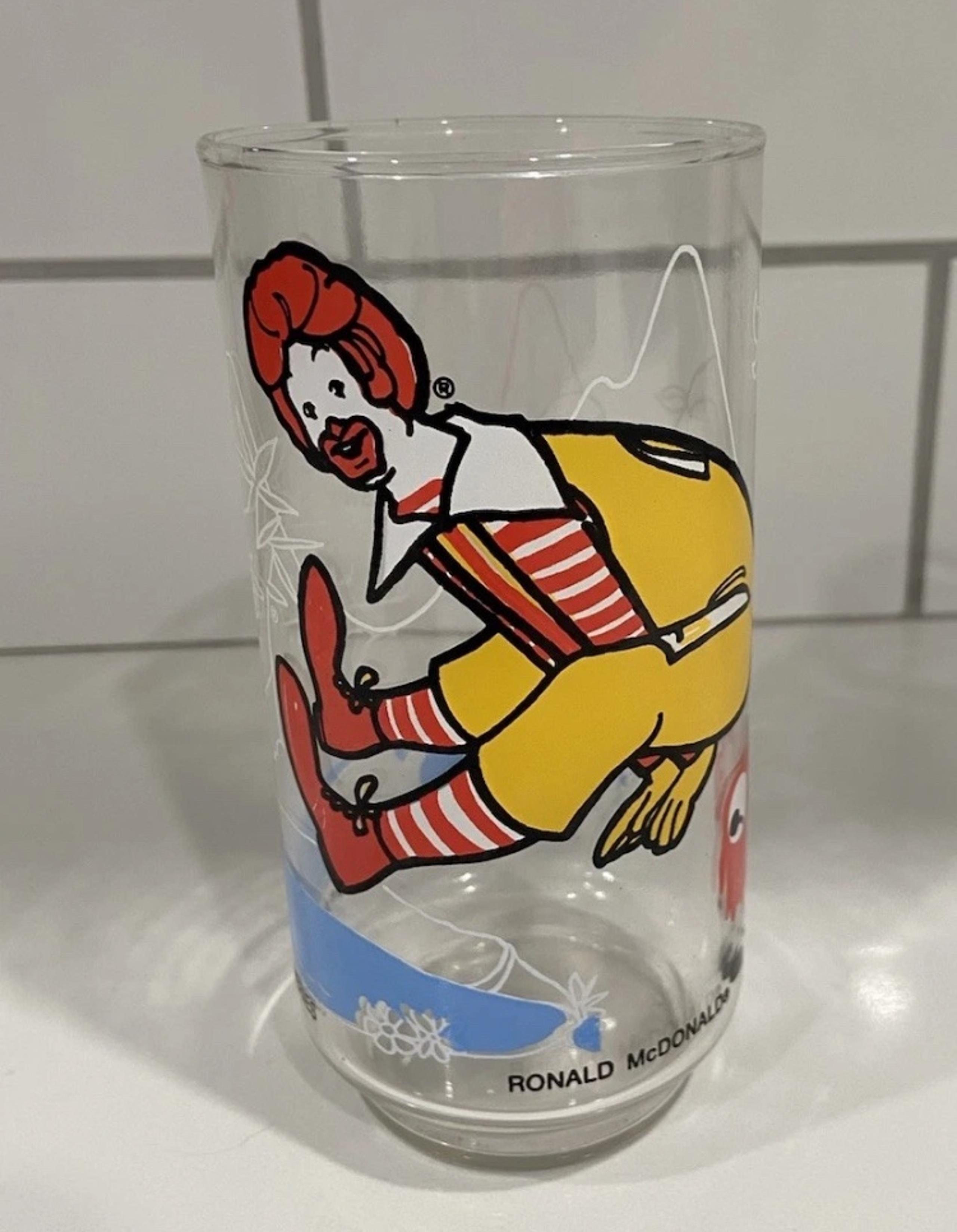 Vintage 1977 McDonald’s Promo Drink Glass Ronald McDonald Action Series 70s