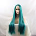 Wowfactor green teal lace front wig