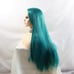 Wowfactor green teal lace front wig