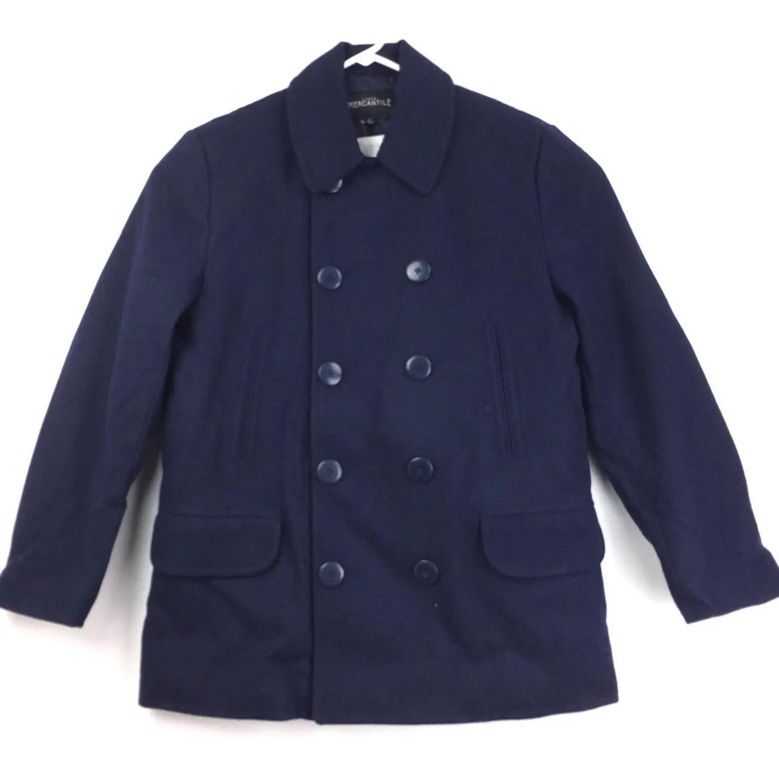 Like NEW J Crew Mens Large (50 in Chest) Navy Blue PrimaLoft Heavy Dock Peacoat