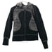 Lululemon Special Edition Scuba Full Zip Hoodie Fair Isle Knit Womens Sz 6 Black