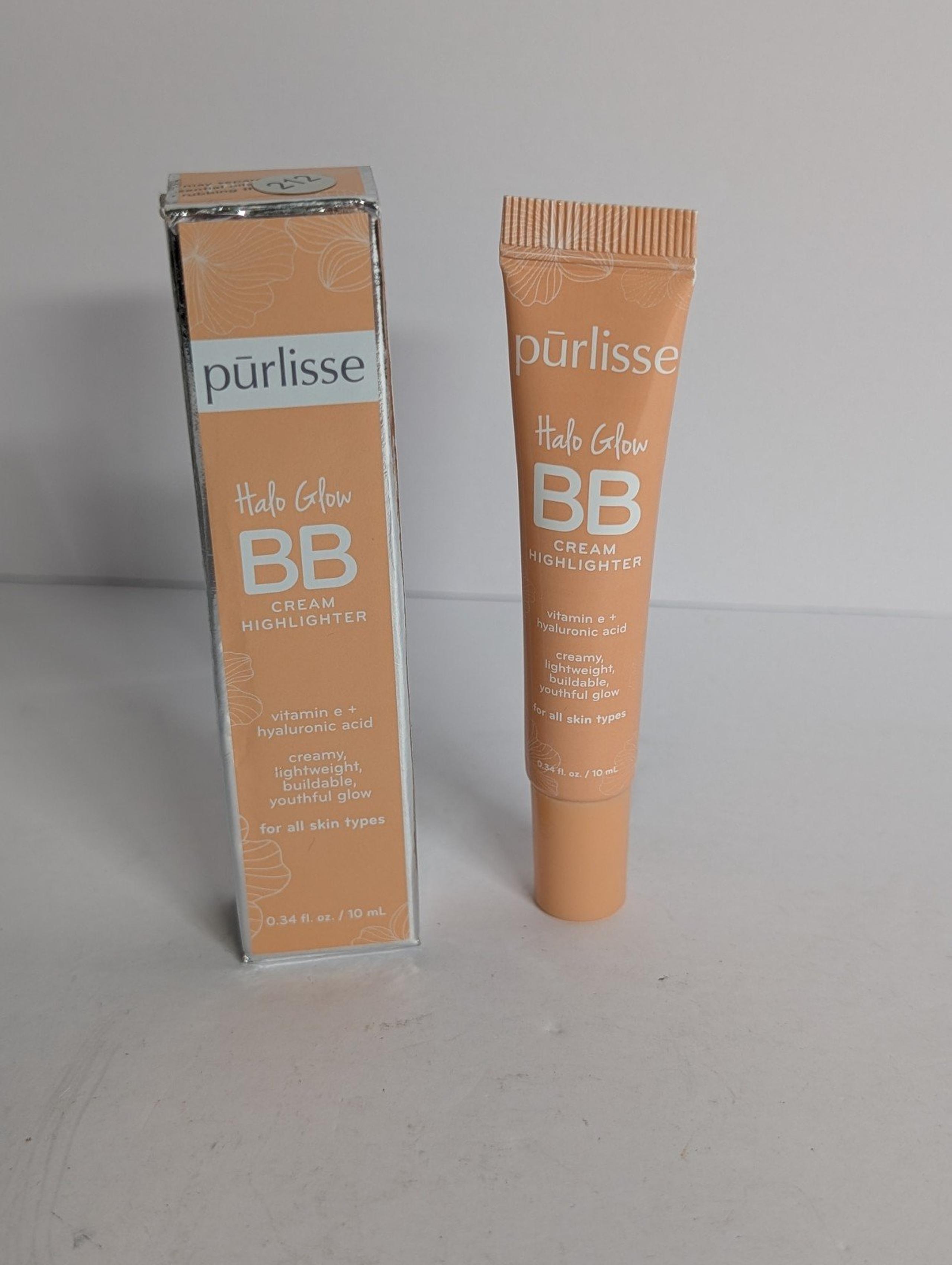 New Purlisse Halo Glow BB Cream Highlighter Peach Gold 0.34oz