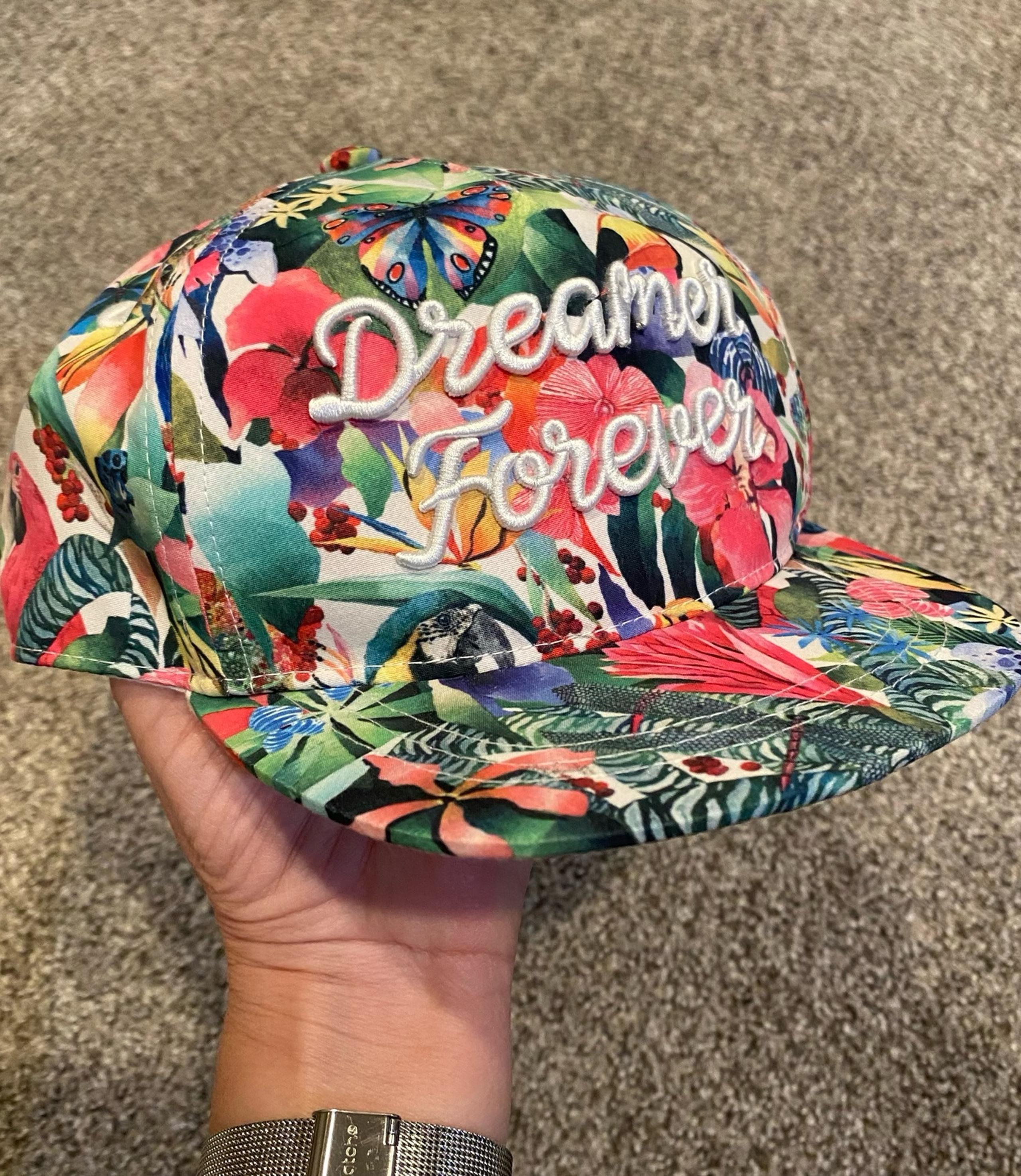 H&M Kate Morgan Studio Girls Ball Cap Hat size 4-8 floral animal tropical print