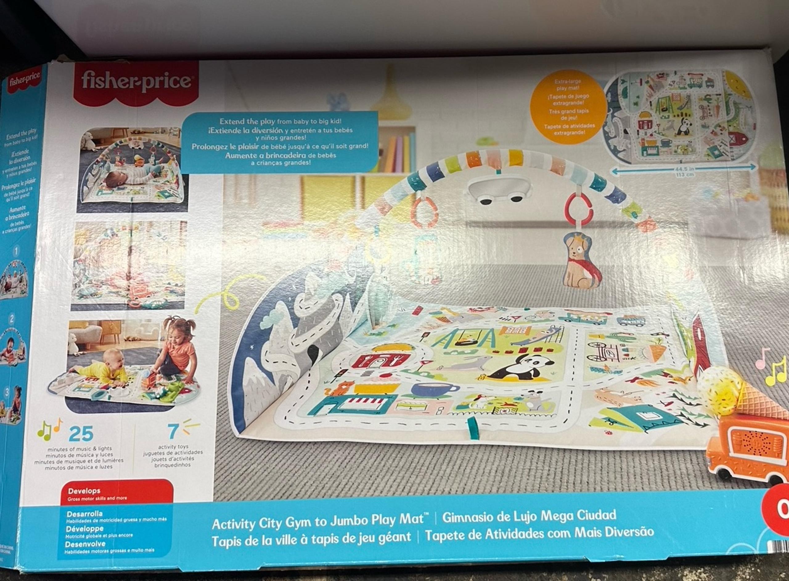 Fisher-Price Joyful Journeys City Activity Gym & Jumbo Playmat Toddler Baby Mat