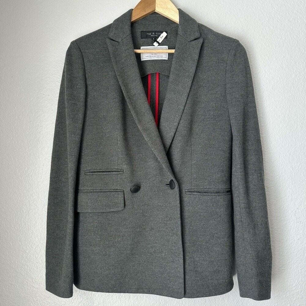 Rag & Bone Takisada Osaka Wool Blazer Jacket Superfine Japanese Knit Wool Size 2