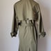 EUC ZARA Long Trench Coat Doublebreast Pocket Belted Cotton Green Women's XS