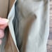 EUC ZARA Long Trench Coat Doublebreast Pocket Belted Cotton Green Women's XS