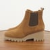Blondo Destin Womens Ankle Boots Wedge Platform Heel Tan Suede Chelsea 9M