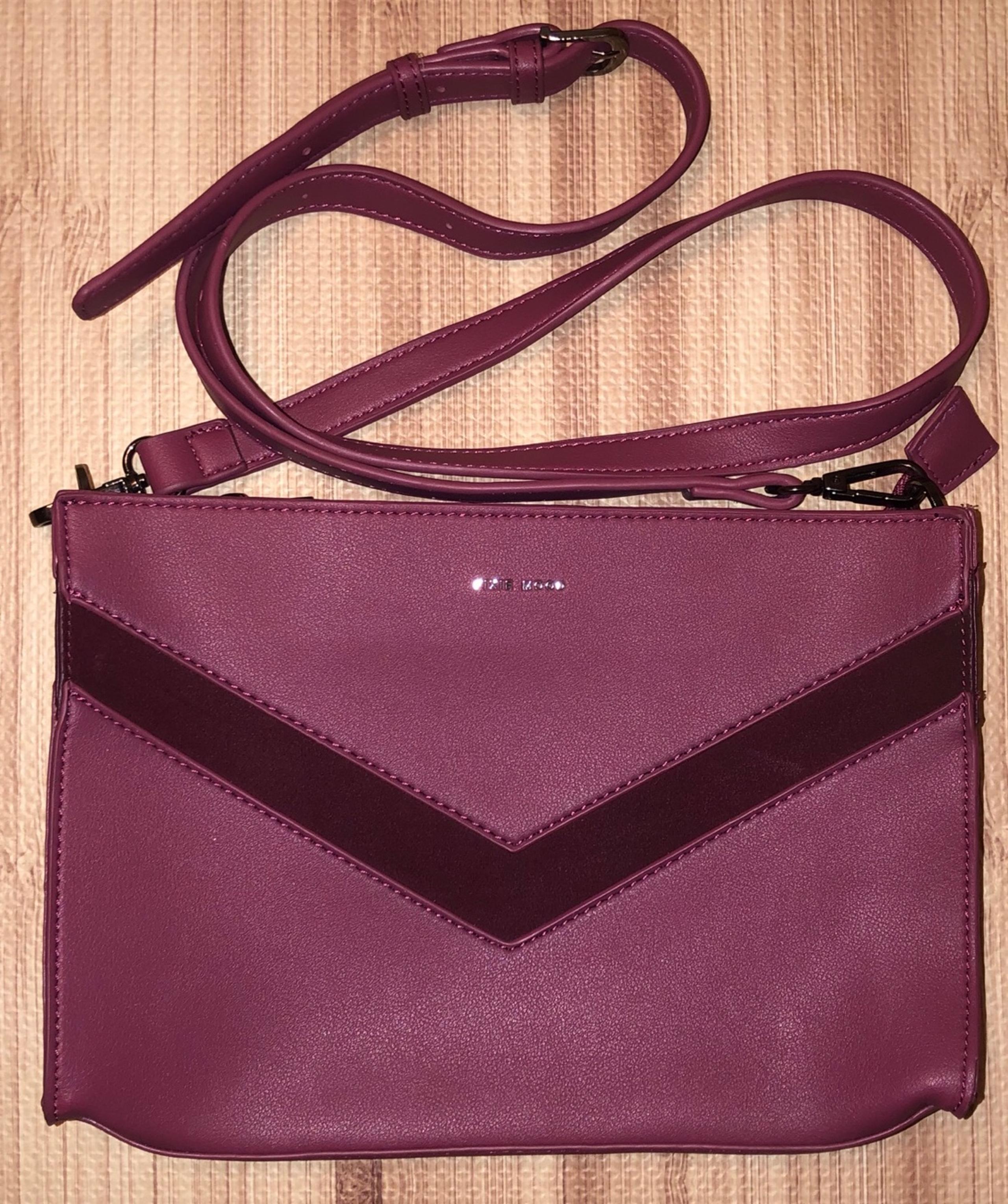 Pixie Mood Womens Mauve Crossbody Purse Handbag Removable Adjustable Strap