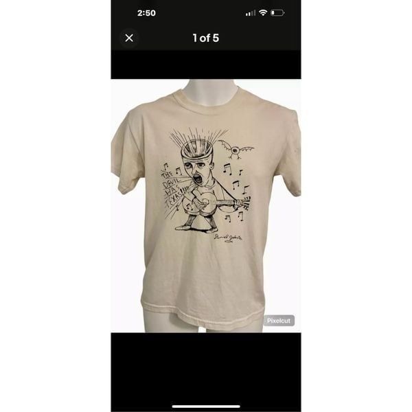 Vintage Daniel Johnston Devil has Texas Artsy Short Sleeve T-Shirt Men’s Size Sm