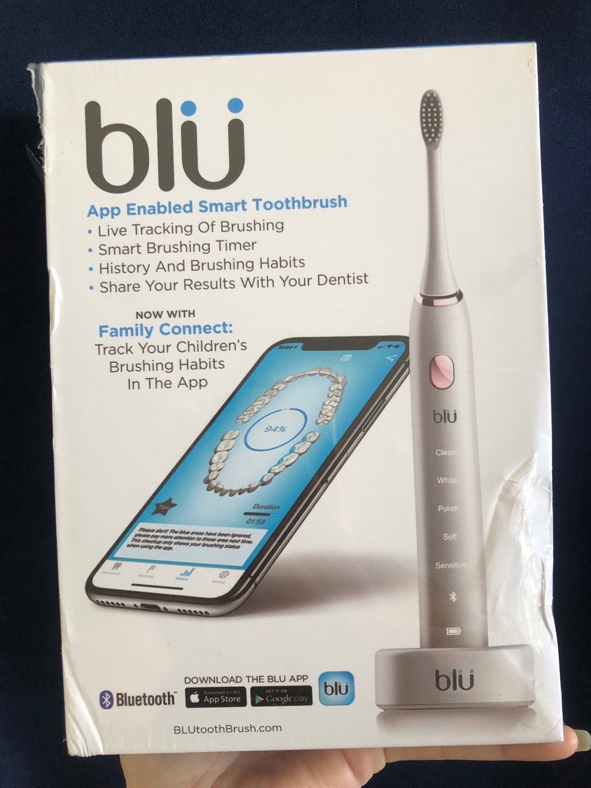 BLU SMART TOOTHBRUSH AND APP (WHITE ROSE)