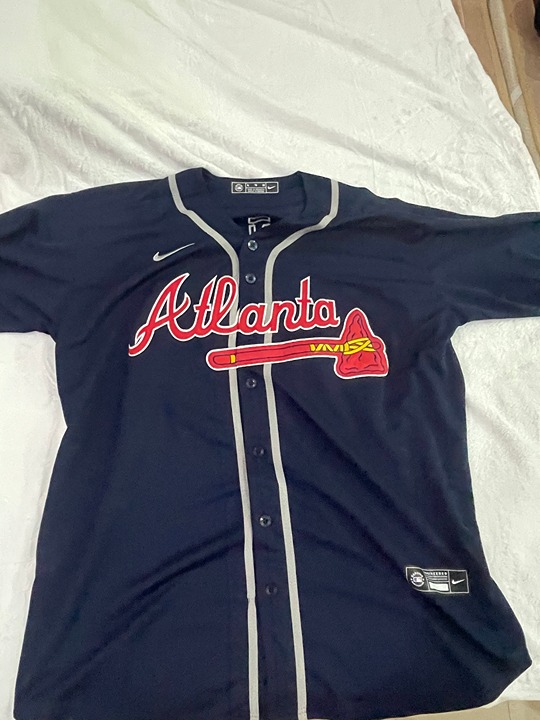 Ronald Men's Atlanta Braves Ronald Acuna Jr.Navy Alternate Player Name