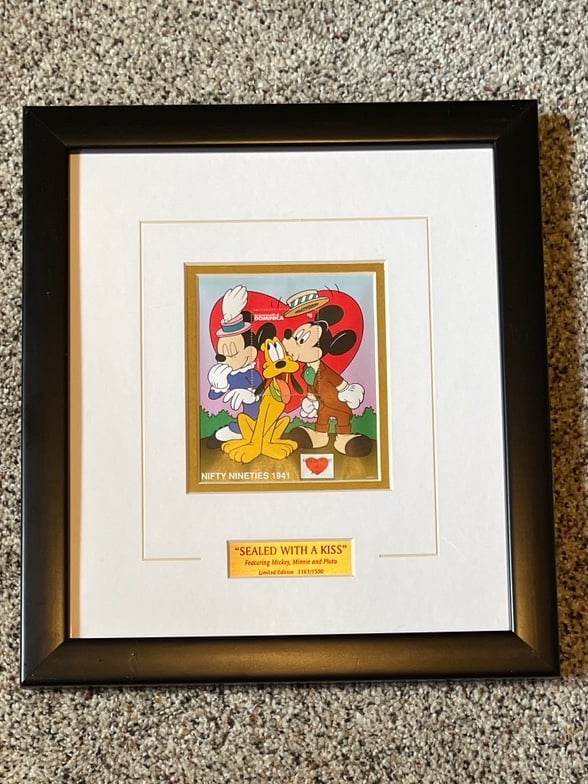 Disney “Sealed With A Kiss” Limited Edition Framed Stamp