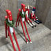 Set Of 4 Christmas Ornaments Made Of Wood Approx 7 Inches Tall